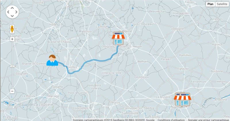 Partenamut website integration - map view